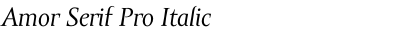 Amor Serif Pro Italic